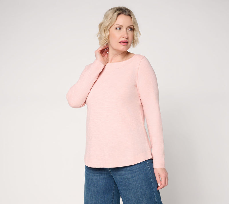Studio Park x Amy Stran Long Sleeve Cotton Slub Top — Main view