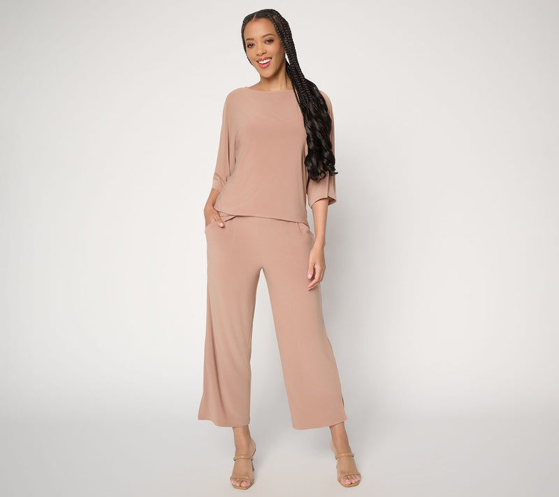 Attitudes by Renee Tall Como Jersey Top and Bottom Set — View 15