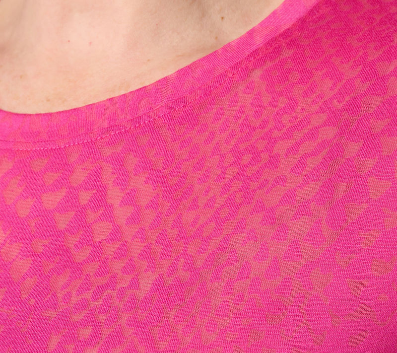 LOGO Layers by Lori Goldstein Elbow Sleeve Burnout Top — View 5