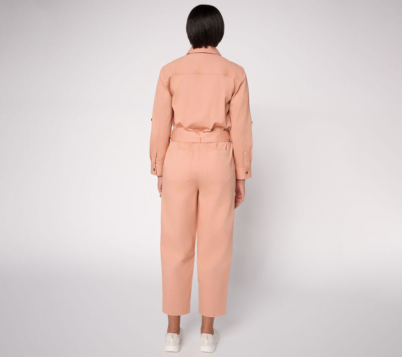 Martha Stewart Signature Petite Utility Jumpsuit with Self Tie Waist — View 4