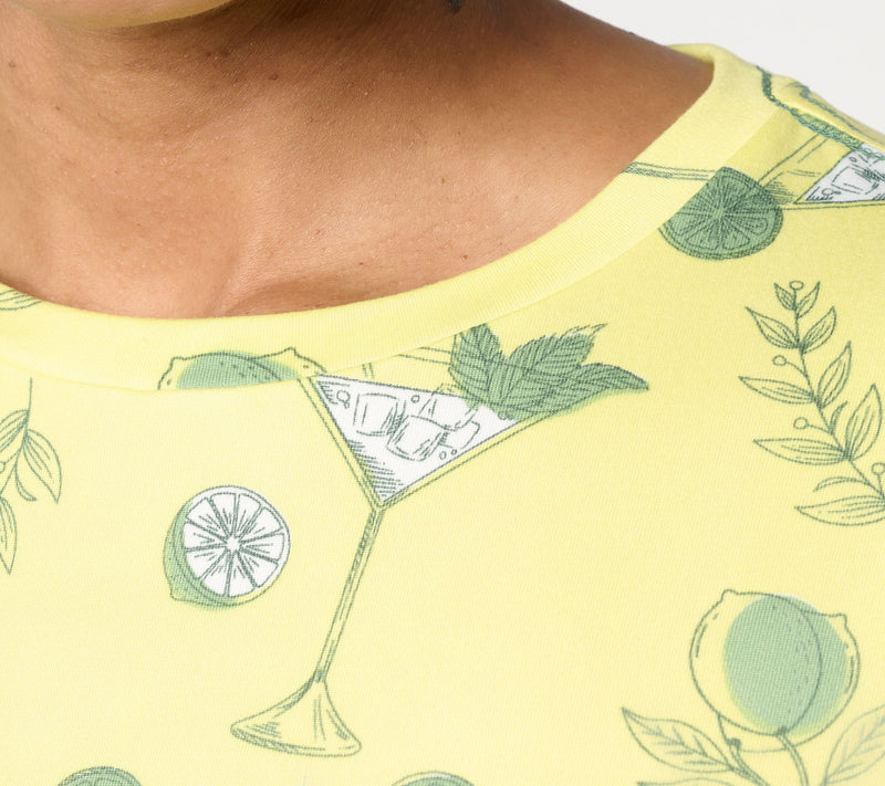 AnyBody Tall Lush Jersey Printed Short Sleeve Sleep Set — View 5