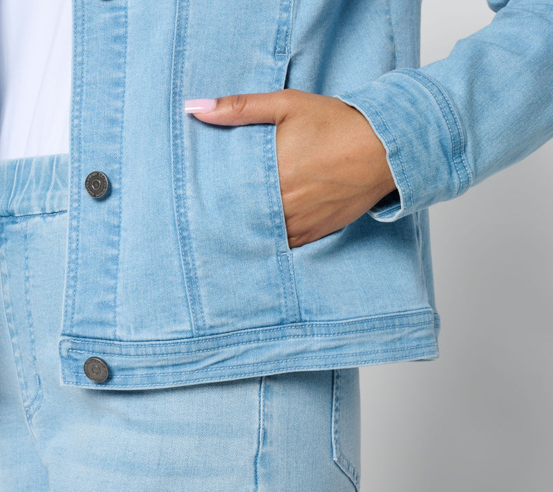Susan Graver Stretch Denim Jacket with Novelty Embroidery — View 11