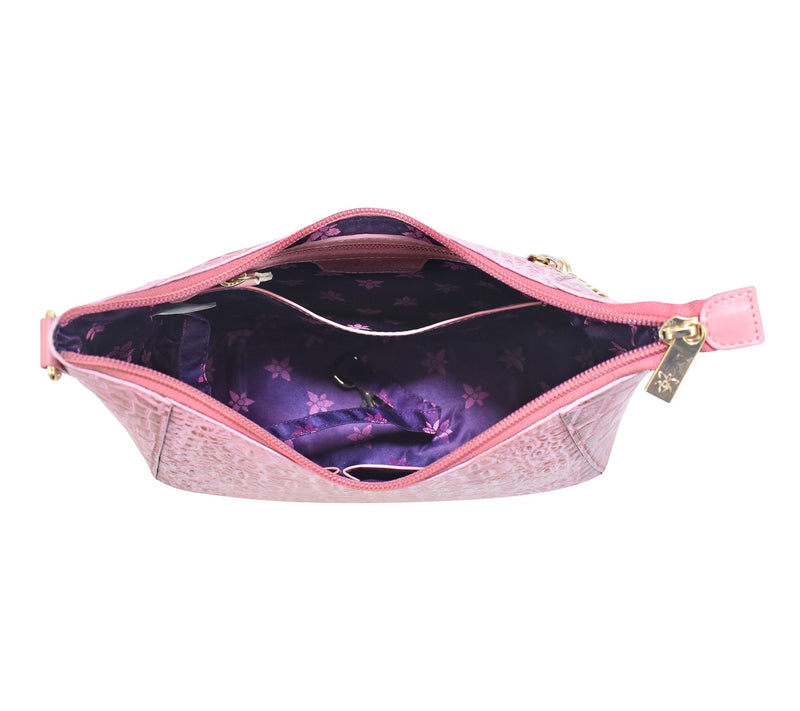 Anuschka Painted Leather Zip-Top ShoulderHobo Bag — View 3
