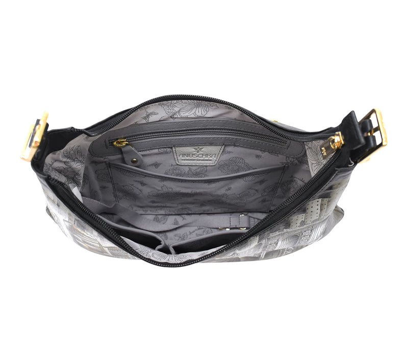 Anuschka Painted Leather Slim Shoulder Hobo — View 3