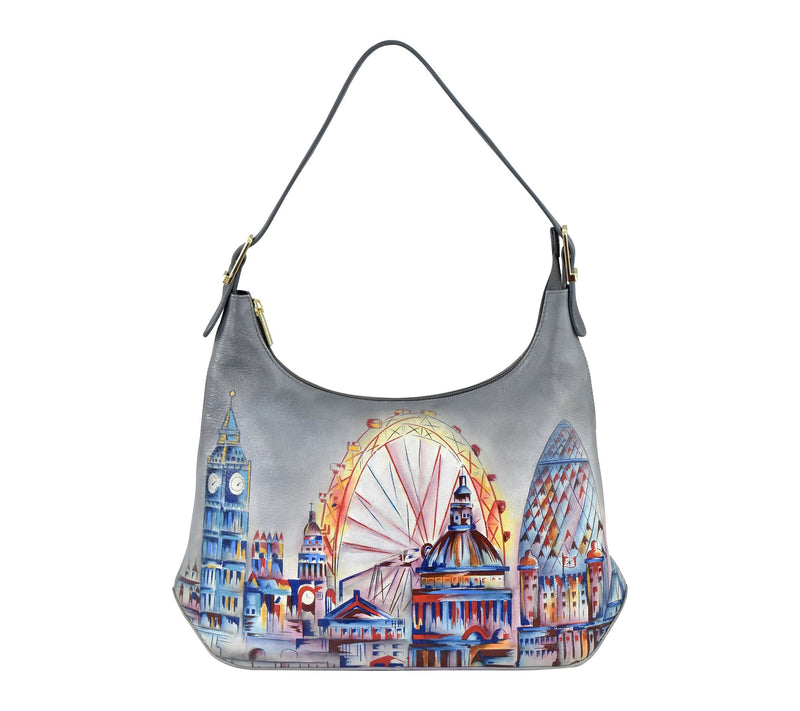Anuschka Painted Leather Slim Shoulder Hobo — View 9