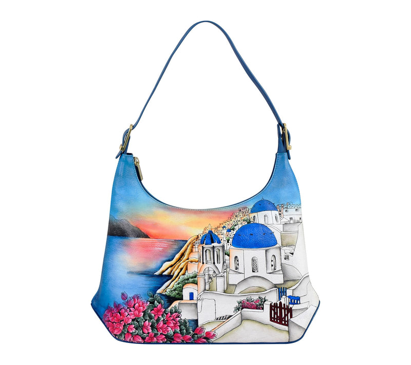 Anuschka Painted Leather Slim Shoulder Hobo — View 10