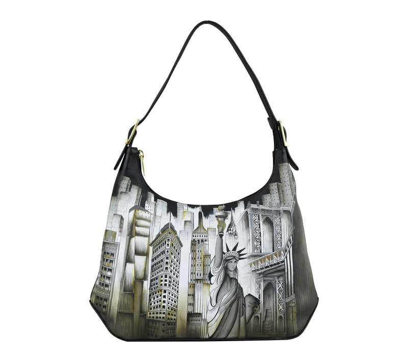 Anuschka Painted Leather Slim Shoulder Hobo — View 12