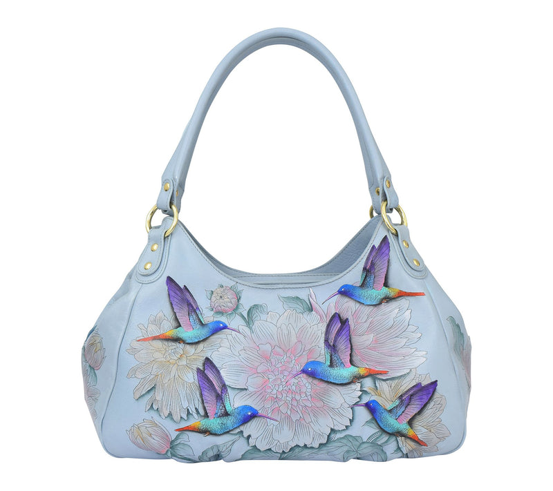Anuschka Painted Leather Triple CompartmentRuched Hobo — Main view
