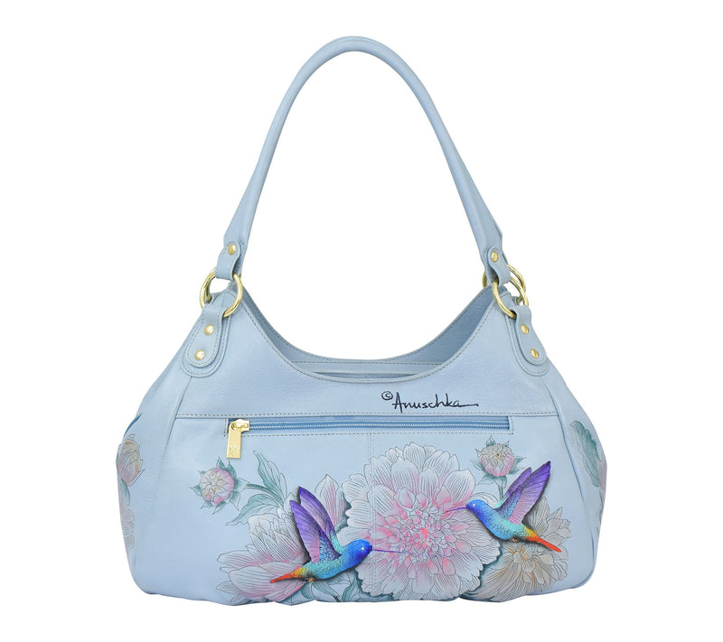 Anuschka Painted Leather Triple CompartmentRuched Hobo — View 2