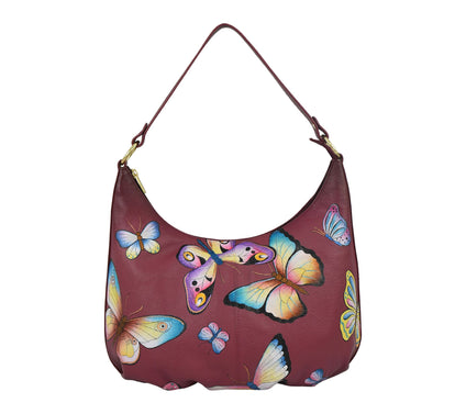 Anuschka Painte d Leather Ruche d Hobo