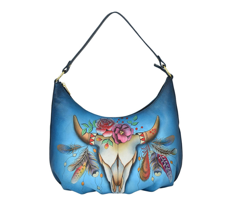 Anuschka Painte d Leather Ruche d Hobo — View 10