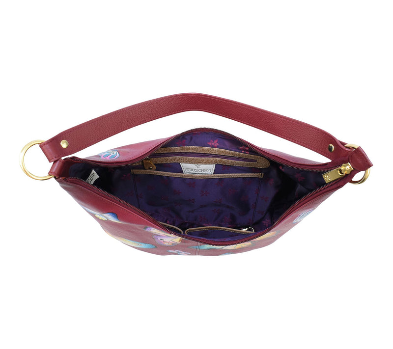 Anuschka Painte d Leather Ruche d Hobo — View 3