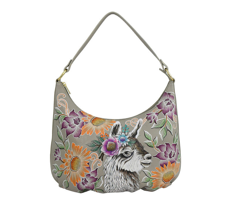 Anuschka Painte d Leather Ruche d Hobo — View 12