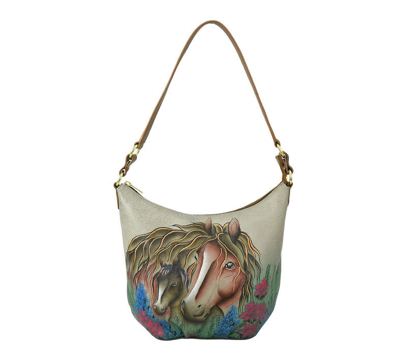 Anuschka Painte d Leather Large Shoulder Hobo — View 9