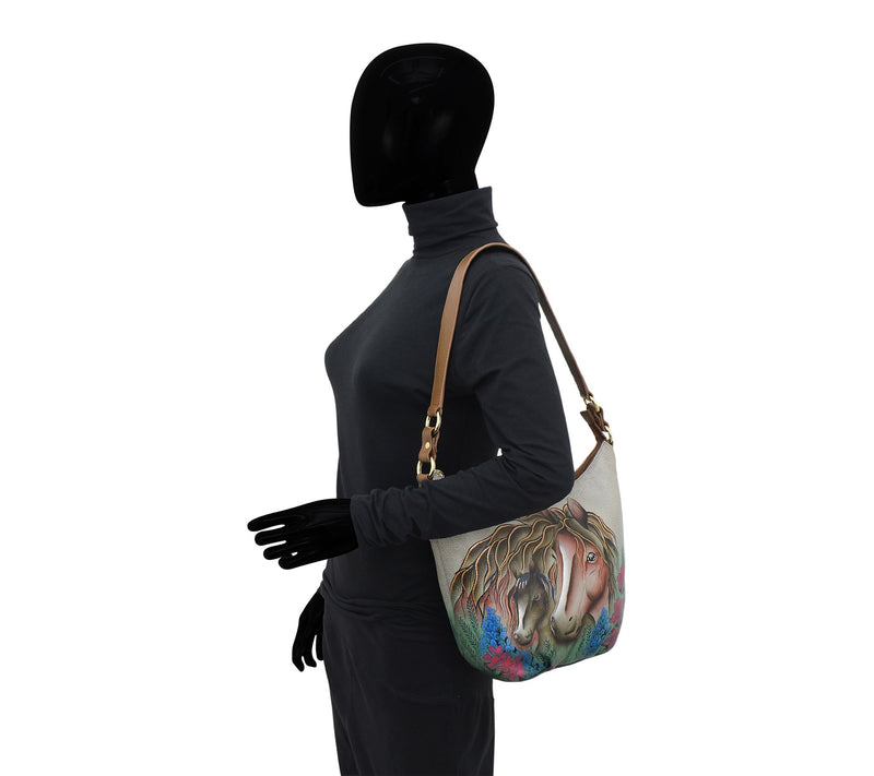 Anuschka Painte d Leather Large Shoulder Hobo — View 4