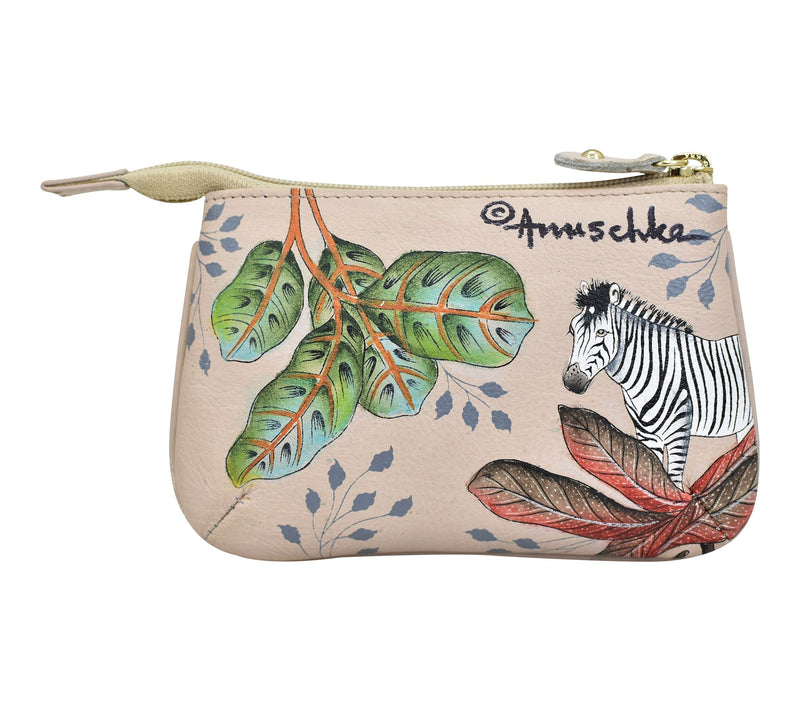 Anushcka Painted Leather Medium Zip Pouch — View 2