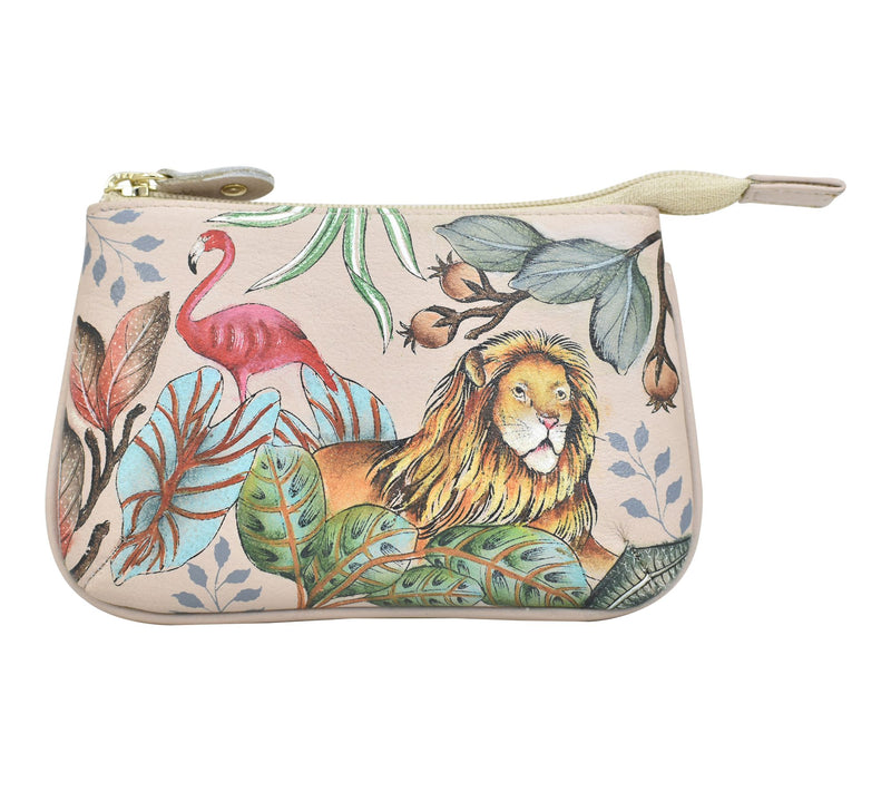 Anushcka Painted Leather Medium Zip Pouch — Main view
