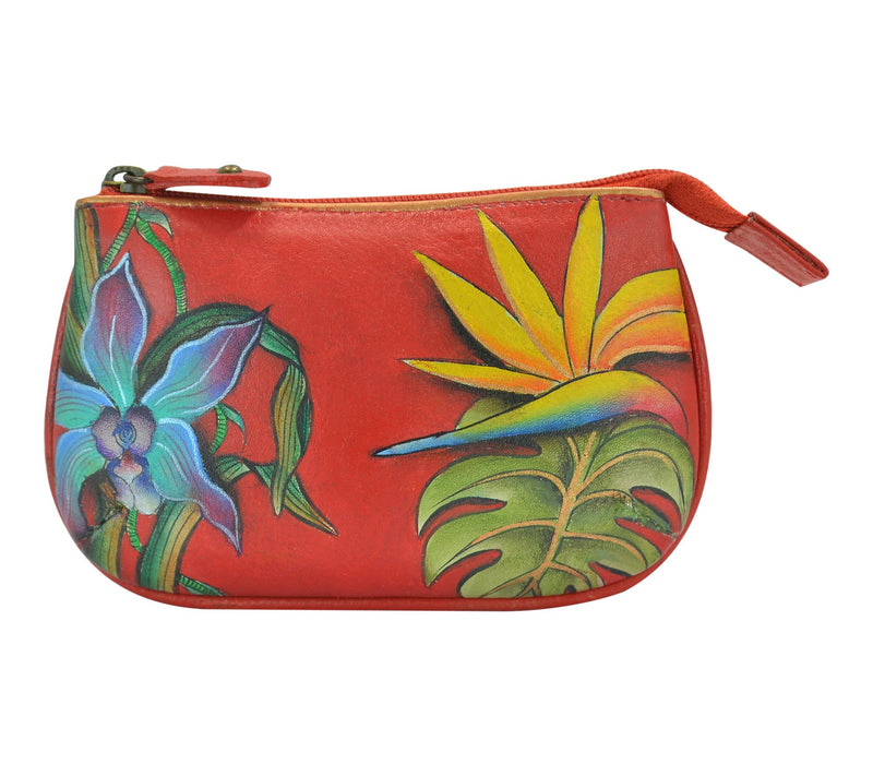 Anushcka Painted Leather Medium Zip Pouch — View 45