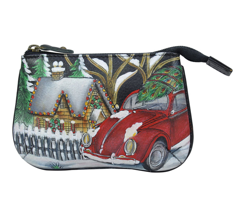 Anushcka Painted Leather Medium Zip Pouch — View 48