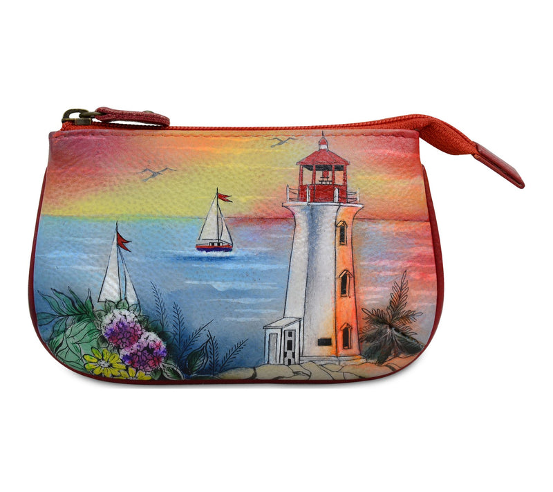 Anushcka Painted Leather Medium Zip Pouch — View 50