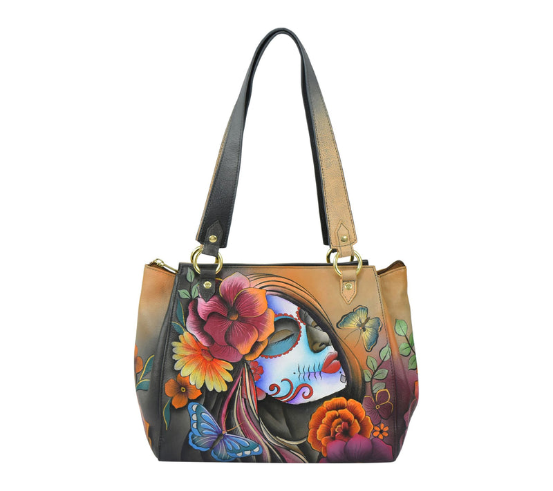 Anuschka Painted Leather Medium Tote Bag — View 14