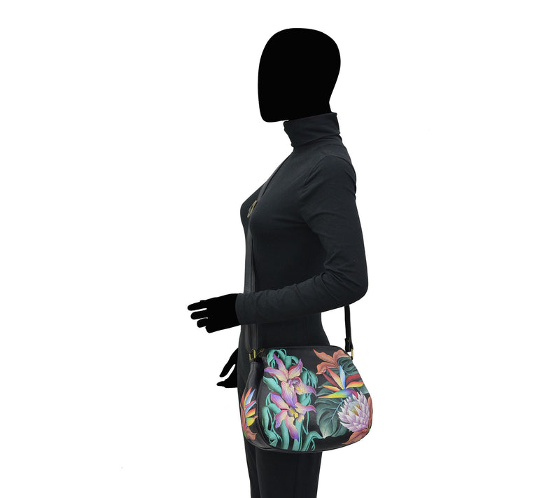 Anuschka Painted Leather Multi- Compartment Medium Bag — View 4