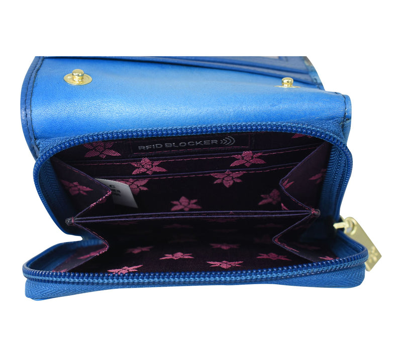 Anuschka Painted Leather Two-Fold Sling Organizer — View 3