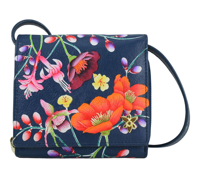 Anuschka Painted Leather Two-Fold Sling Organizer — View 8
