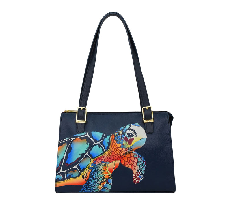 Anuschka Painte d Leather Large Shoulder Bag — Main view
