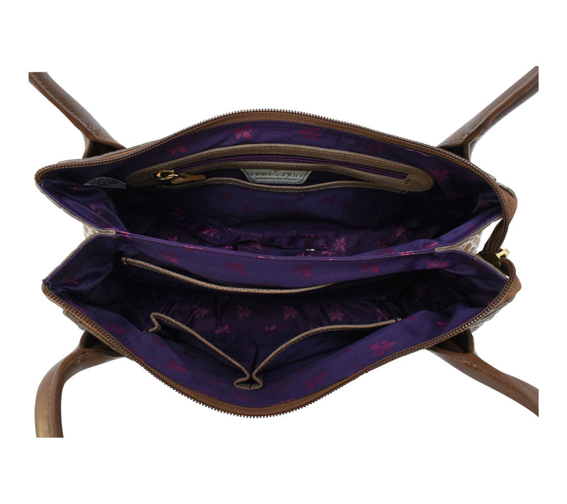 Anuschka Painted Leather Shoulder Bag — View 3