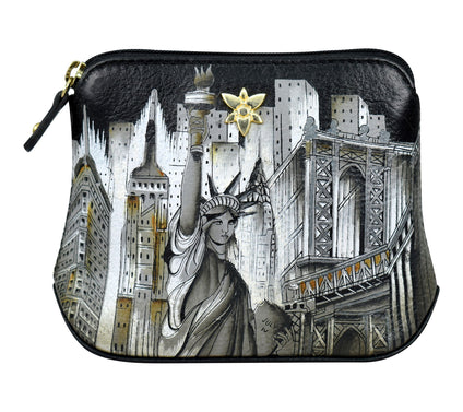 Anuschka Painted Leather Multi- Purpose Zip Pouch