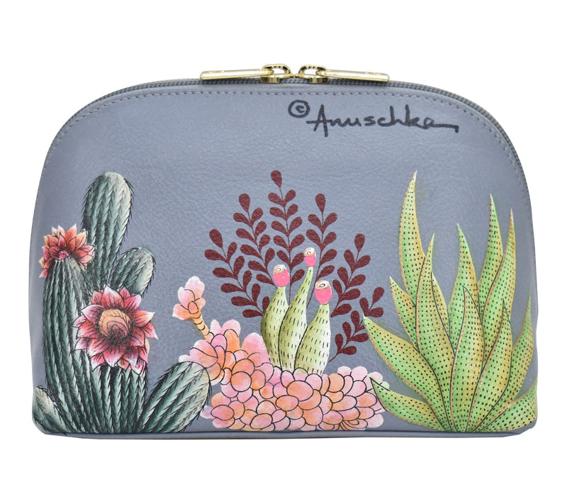 Anuschka Painte d Leather Large Cosmetic Pouch — View 2