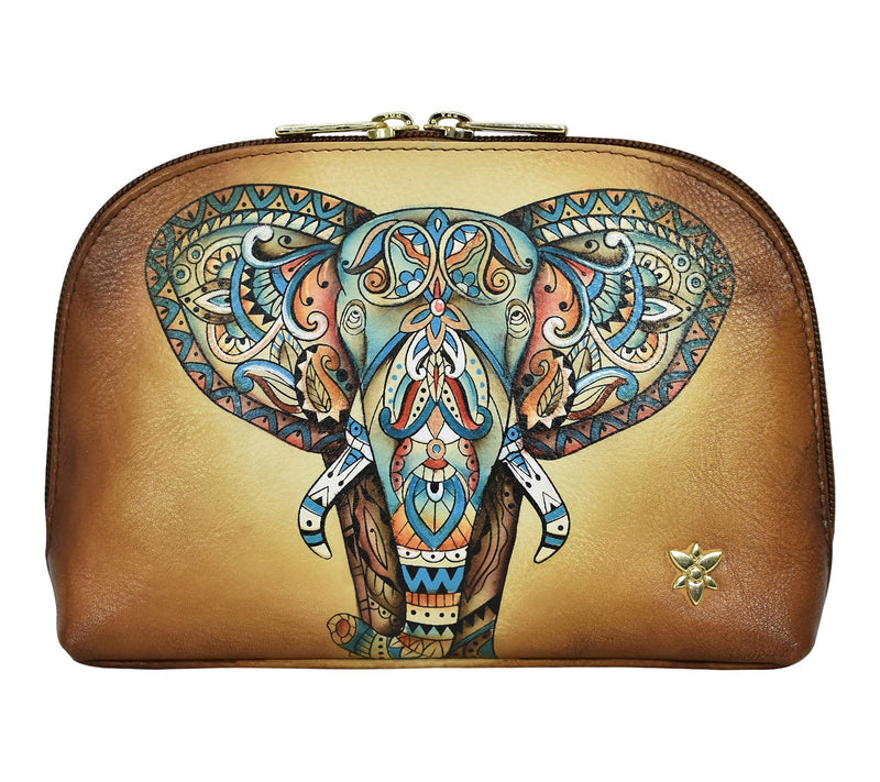 Anuschka Painte d Leather Large Cosmetic Pouch — View 8