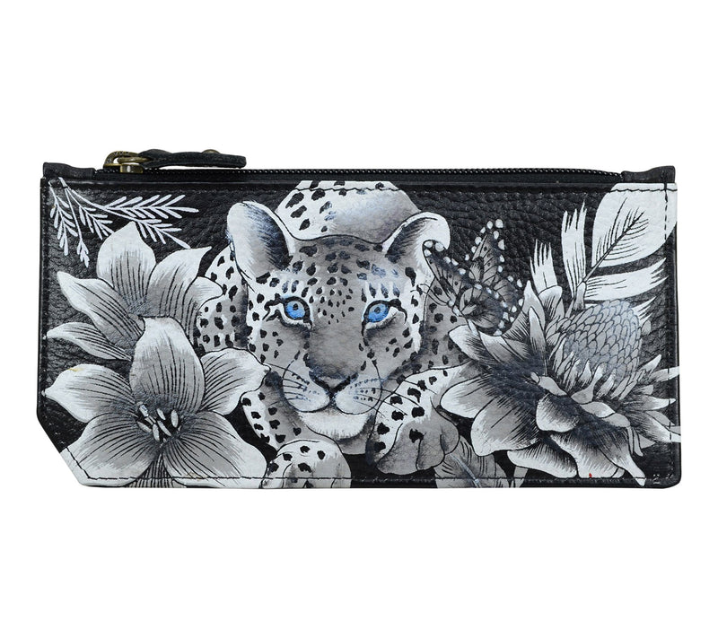 Anushcka Painted Leather RFID Blocking Card Case & Zip Pouch — View 7