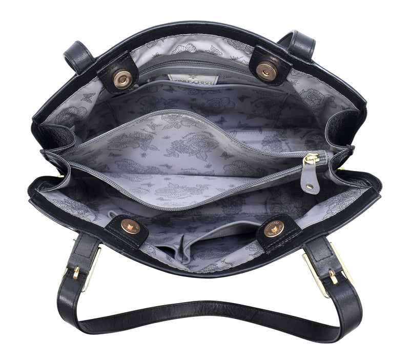 Anuschka Painted Leather Expandable Shopper Tote — View 3