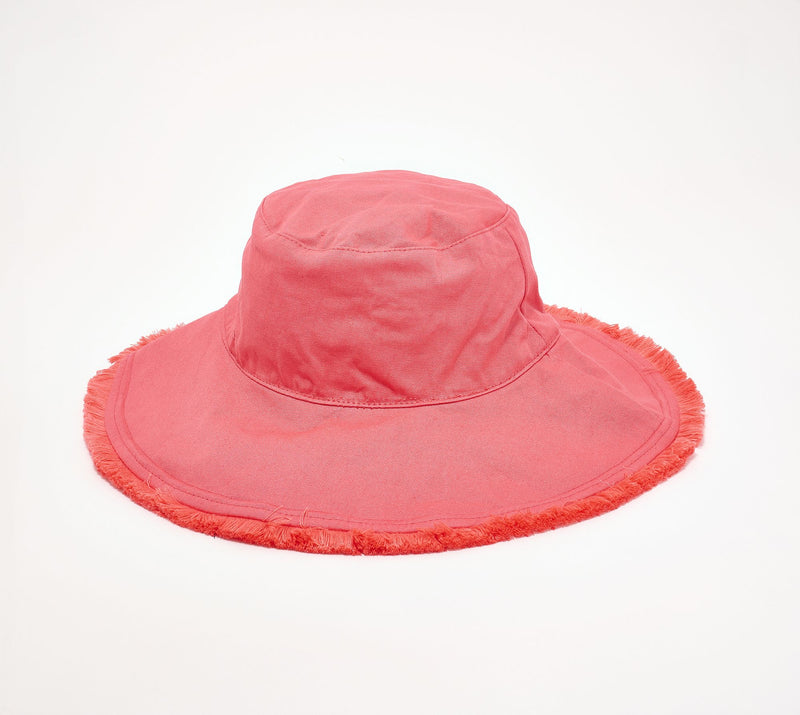 Sprigs Big Brim Fringe Sun Hat with Removable Ties & Ponytail Slit — View 14