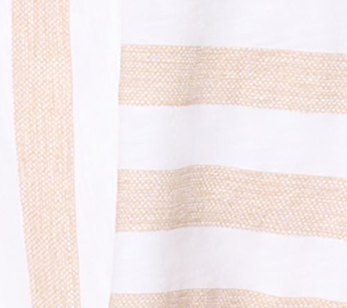 Denim & Co. Striped Linen Blend Round Neck Swing Tank Top — View 7
