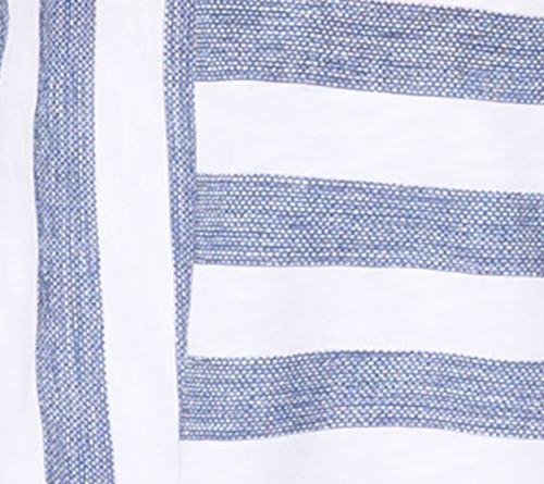 Denim & Co. Striped Linen Blend Round Neck Swing Tank Top — View 8