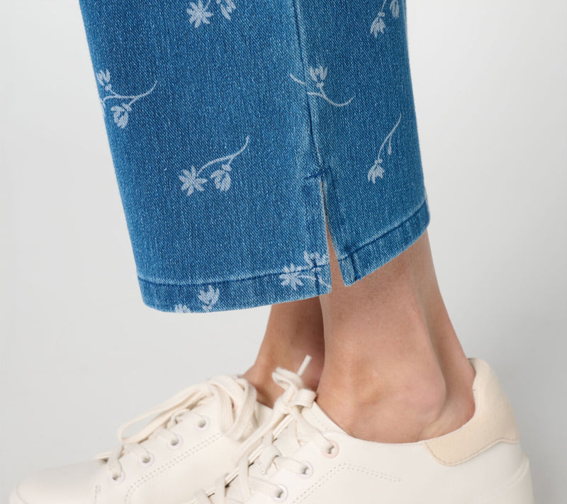 Denim & Co. Regular Printed Comfy Knit Air Crop Pants — View 6