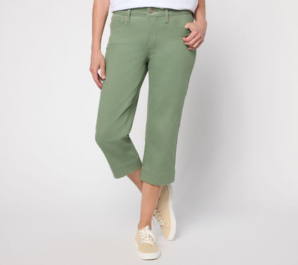 NYDJ Marilyn Petite Straight Leg Capri Jeans in Cool Embrace