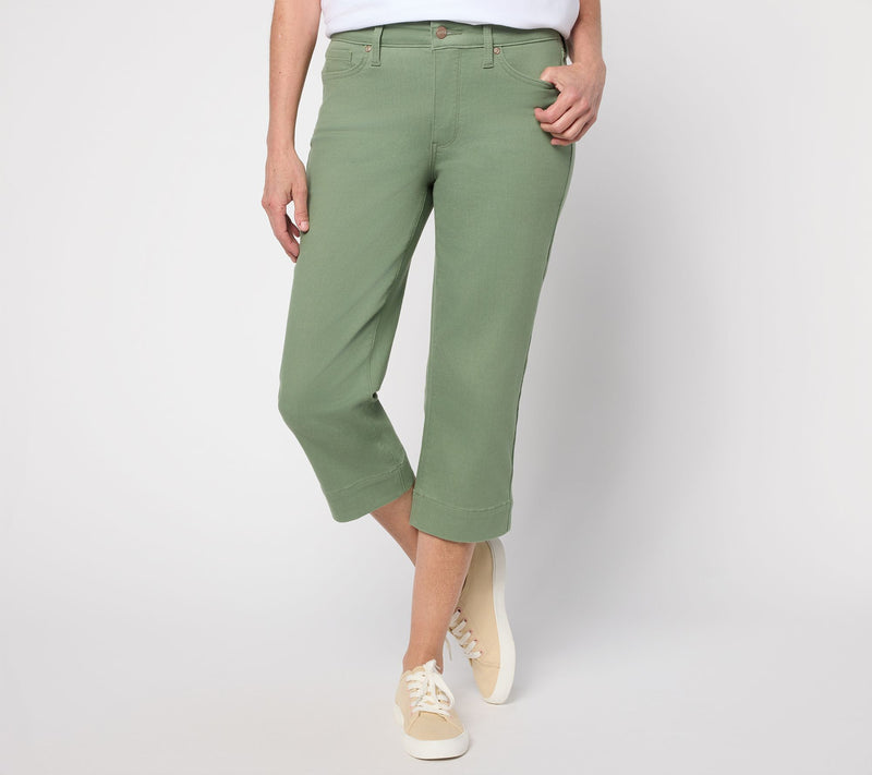 NYDJ Marilyn Petite Straight Leg Capri Jeans in Cool Embrace — View 15