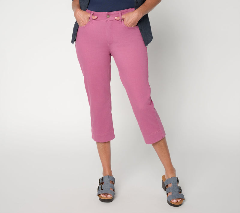 NYDJ Marilyn Petite Straight Leg Capri Jeans in Cool Embrace — View 18