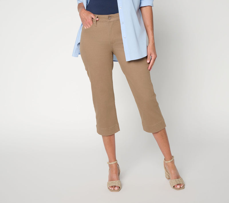 NYDJ Marilyn Petite Straight Leg Capri Jeans in Cool Embrace — View 19