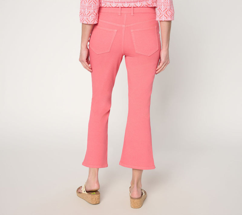 Denim & Co. Regular Classic Stretch Baby Boot Crop Pants — View 4