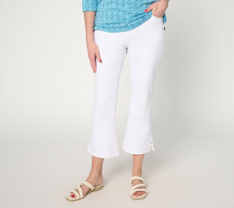 Denim & Co. Petite Classic Stretch Baby Boot Crop Pants — View 12