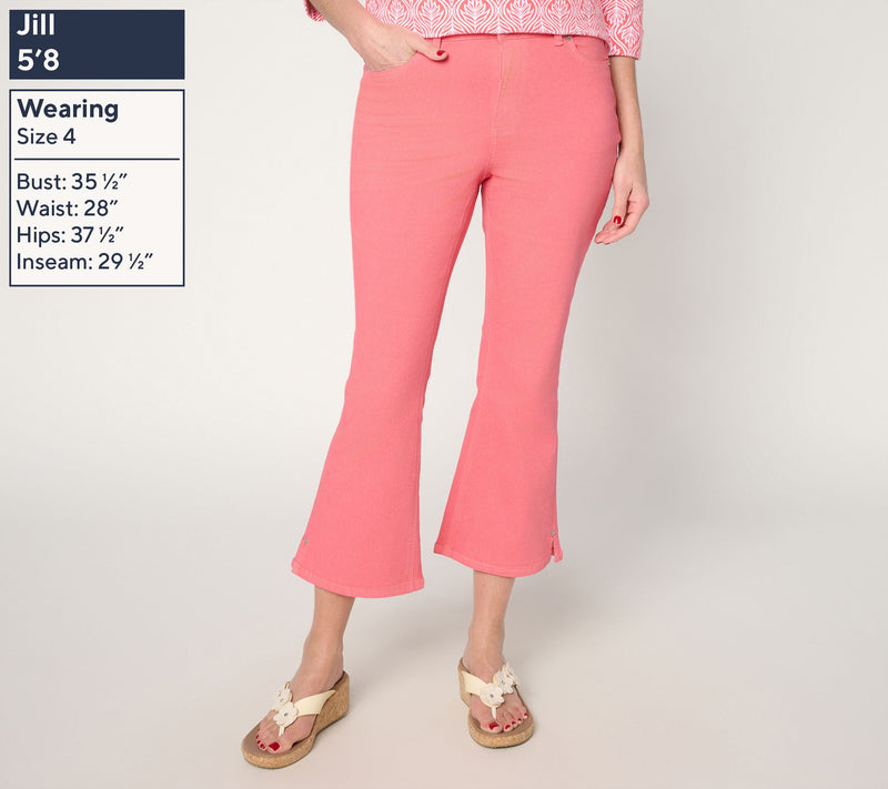 Denim & Co. Petite Classic Stretch Baby Boot Crop Pants — View 3