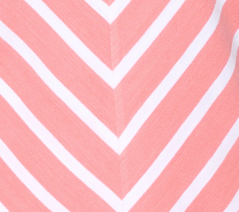 Denim & Co. Active Striped Textured Cotton V-Neck Top — View 8