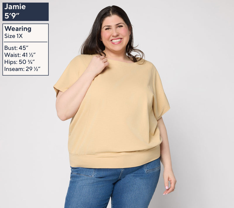 Martha Stewart Signature Essentials Dolman Sleeve Knit Top — View 2