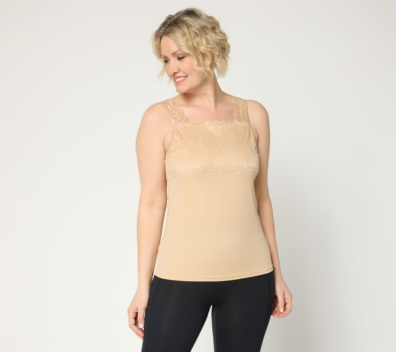 Breezies Lace Seamless Square Neckline Camisole — View 9