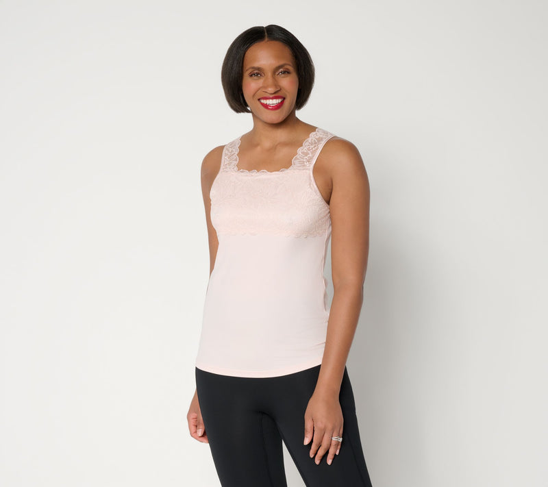 Breezies Lace Seamless Square Neckline Camisole — View 7